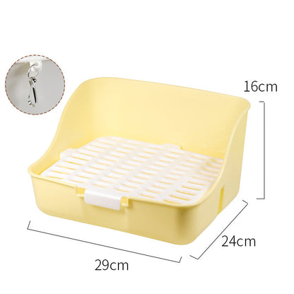Rabbit Litter Box Bunny Corner Toilet Box Potty Trainer For Hamster Guinea Pig Ferret Rat Chinchialla Cage Pan