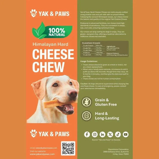 Yak Cheese Chews 100% Natural - 5 lb bag Premium Himalayan Dog Treats