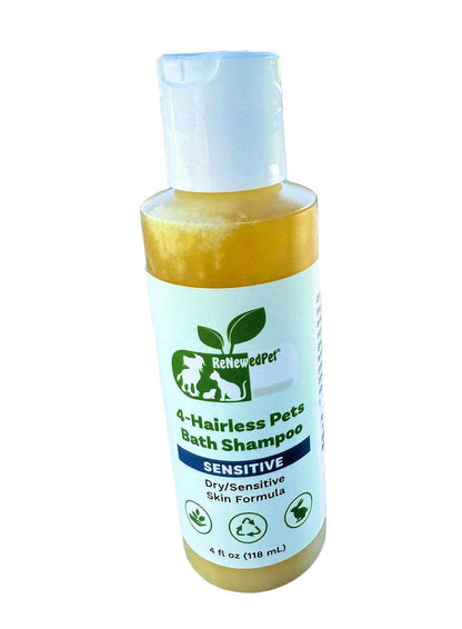 4-Hairless Pets Sensitive Shampoo for dry and rash-prone pet skin with natural organic ingredients