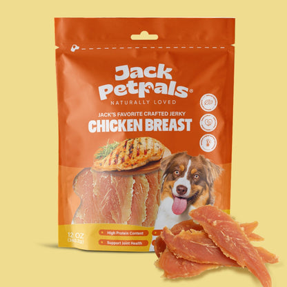 Jack PetPals Handcrafted Jerky Chicken Breast Dog Treats - Wholesome 