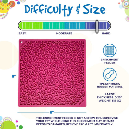 Flower Power eMat - Enrichment Lick Mat for Dogs & Cats | USA Made