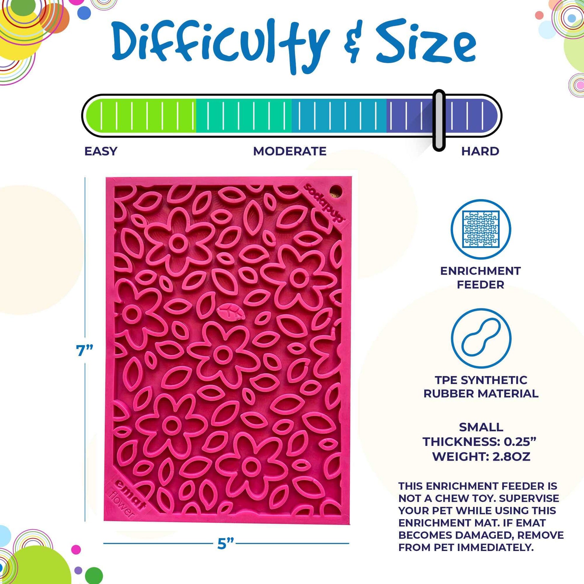 Flower Power eMat - Enrichment Lick Mat for Dogs & Cats | USA Made