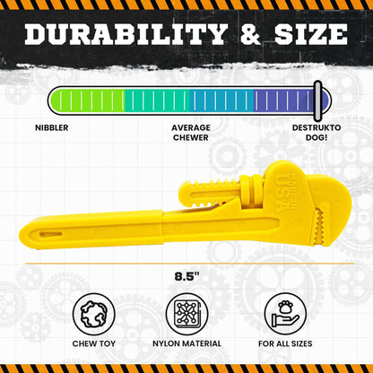 Pipe Wrench Nylon Dog Toy for Aggressive Chewers - USA Made | SodaPup