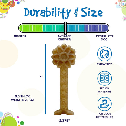 Flower Tower Nylon Chew -Durable Enrichment Toy for Aggressive Chewers