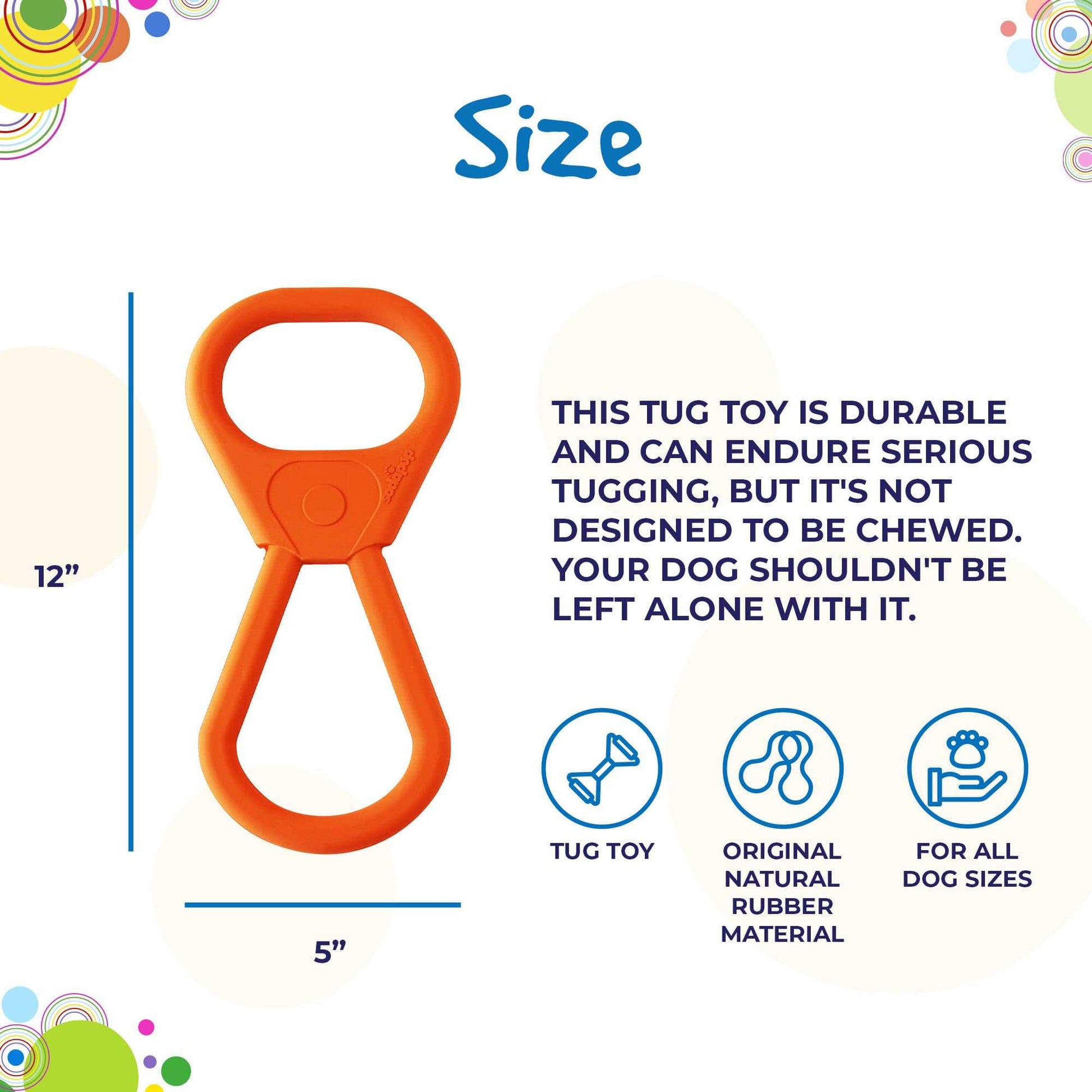 Pop Top Rubber Tug Toy for Interactive Play - Durable and USA Made