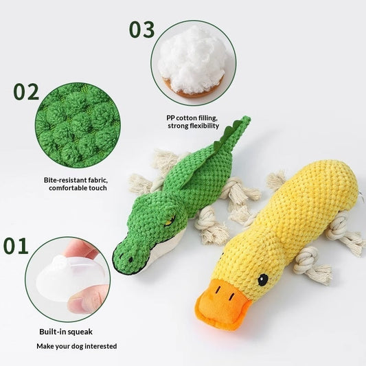 Chewing And Teeth-cleaning Plush Pet Toy With Sound