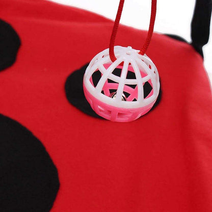 Black Ladybug Cat Play Mat