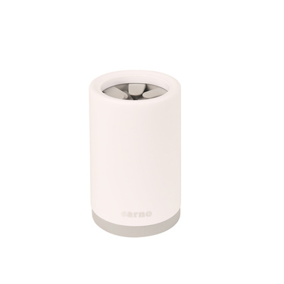 Compact white pet paw cleaner with silicone bristles for gentle dirt removal