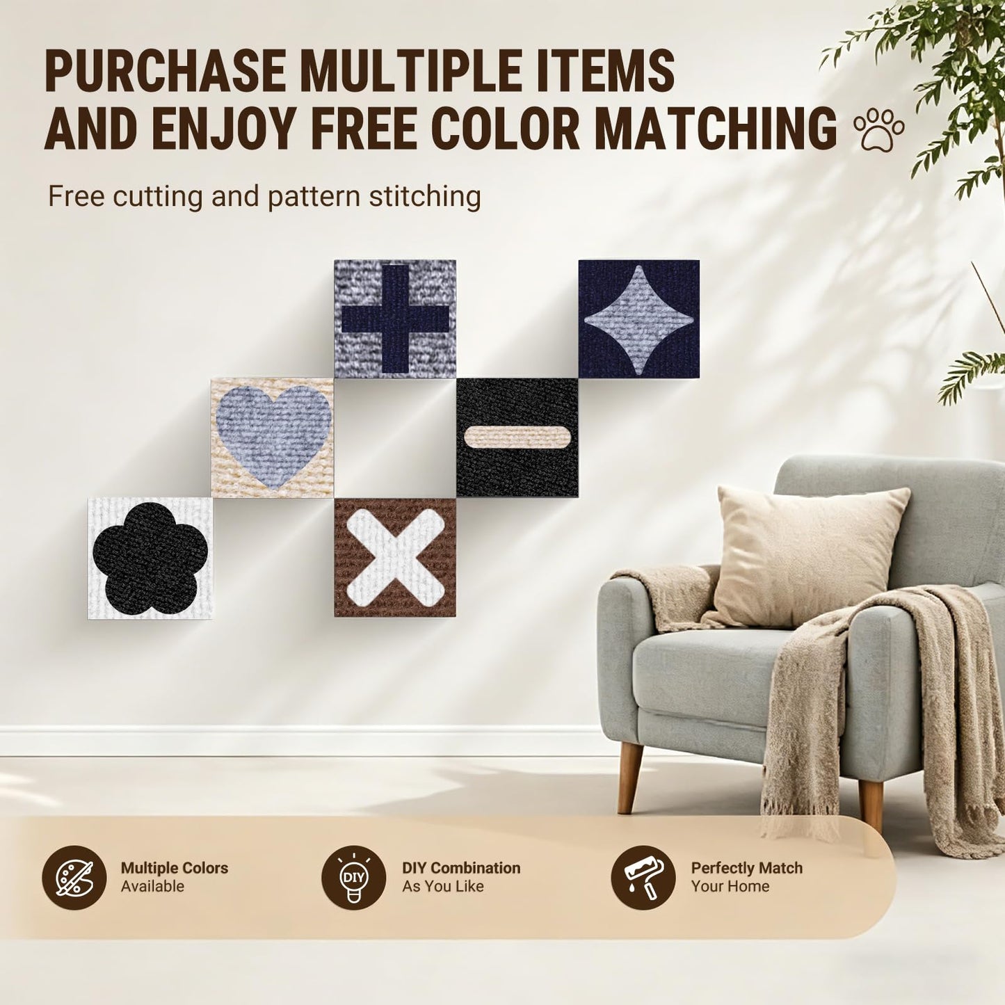 Cat Scratch Furniture Protector, DIY Cat Scratching Mat For Couch, Sofa, Wall,Cat Post,Cat Tree Durable Furniture Guards Couch Scratcher From Cats Claws Scratching For Indoor