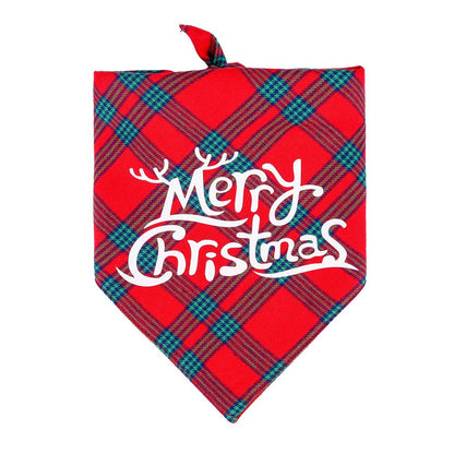 Stylish Christmas Dogs Bib Saliva Towel Pet Collar Scarf For Cat Dog Xams Decor Best Price