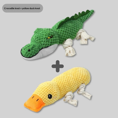 Chewing And Teeth-cleaning Plush Pet Toy With Sound