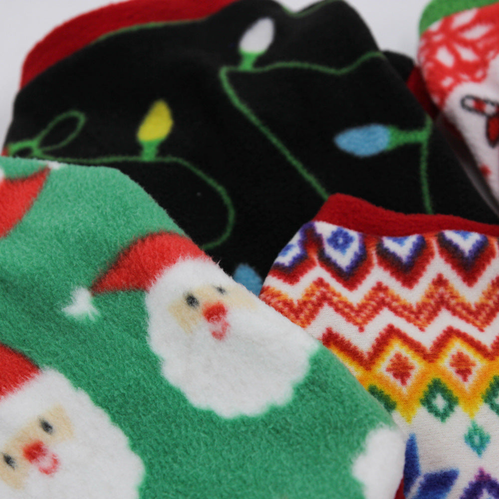 Christmas Dog Clothes Warm Fleece