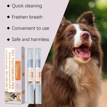 Pet Toothbrush Pen for dogs and cats tartar removal and bad breath cleaning