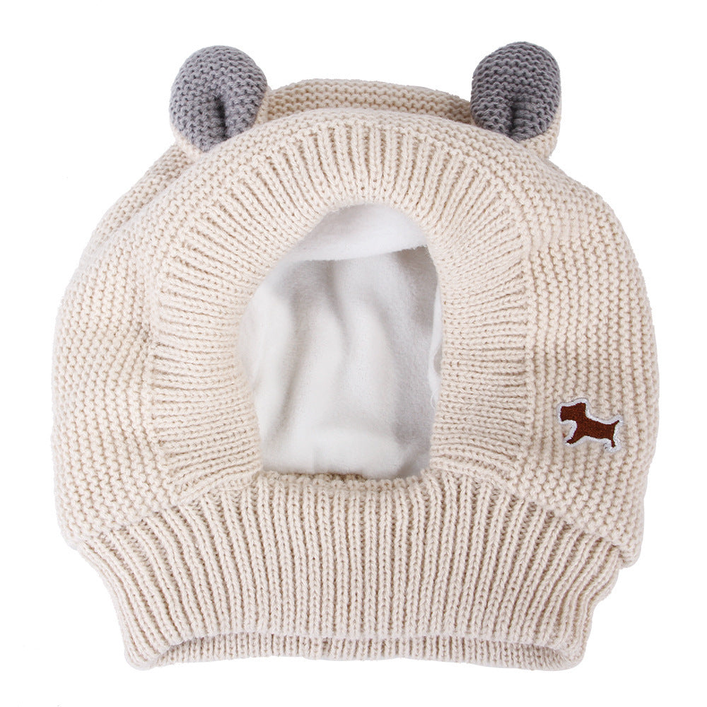 Knitted Large Dog Golden Retriever Warm And Windproof Hat