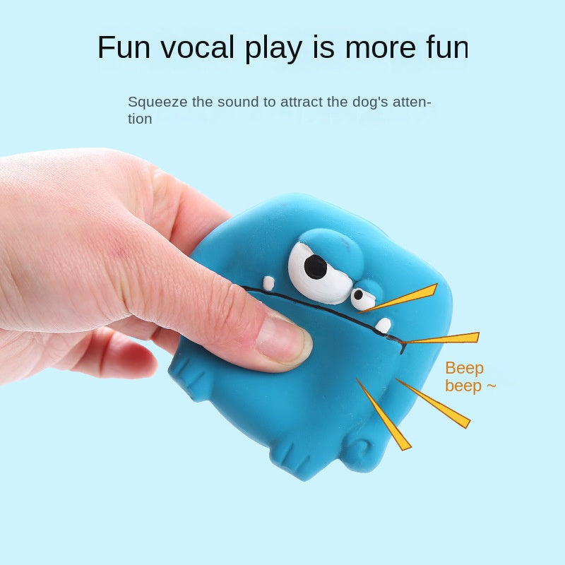 Cute Monster Shaped Latex Squeaky Dog Toy Durable and Easy to Clean Pet Toy