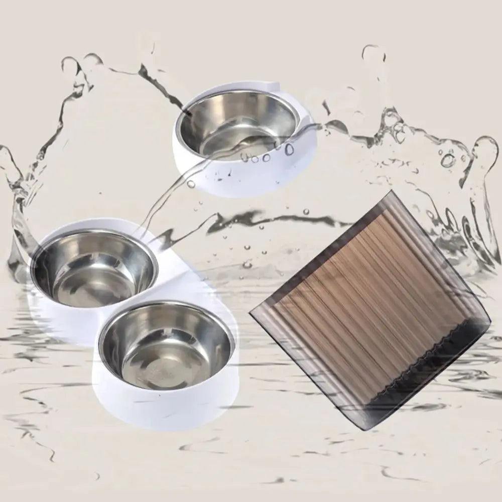 5L double bowls smart automatic cat feeder with camera and voice recorder for dry food dispensing