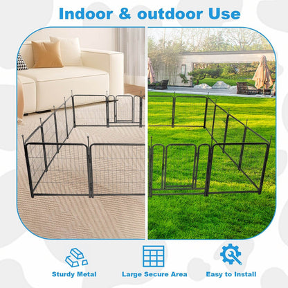16 Panels Dog Playpen for Outdoor, Yard, and Camping - 24 inch Height