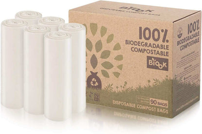 BIOOK Compostable Dog Poop Bags eco-friendly leak-proof certified compostable biodegradable pet waste bags