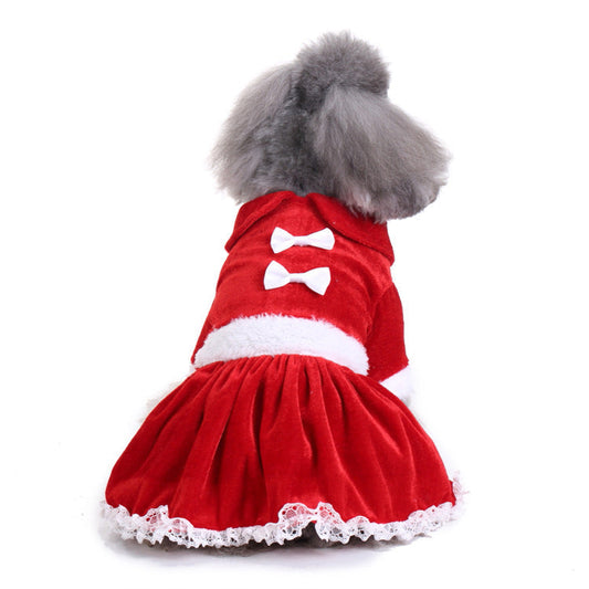 Colorful Halloween and Christmas pet dog clothes in various sizes for pet supplies