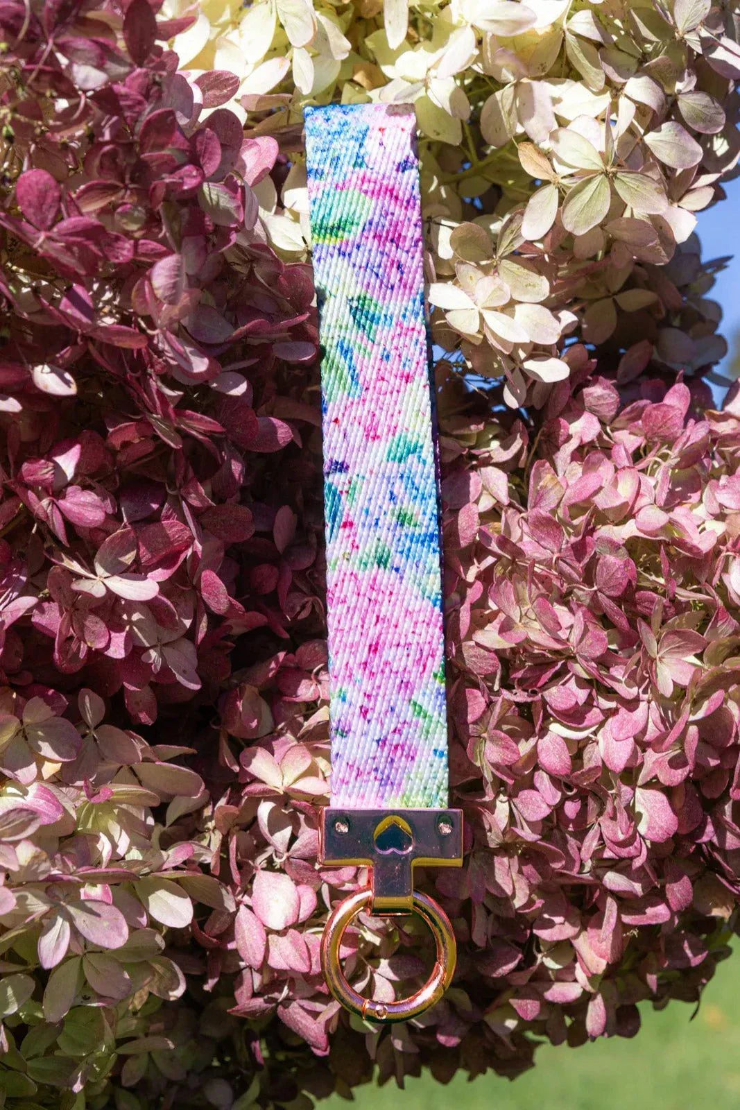 Hydrangea Haven Dog Bandana & Matching Keychain - Stylish Pet Gift Set