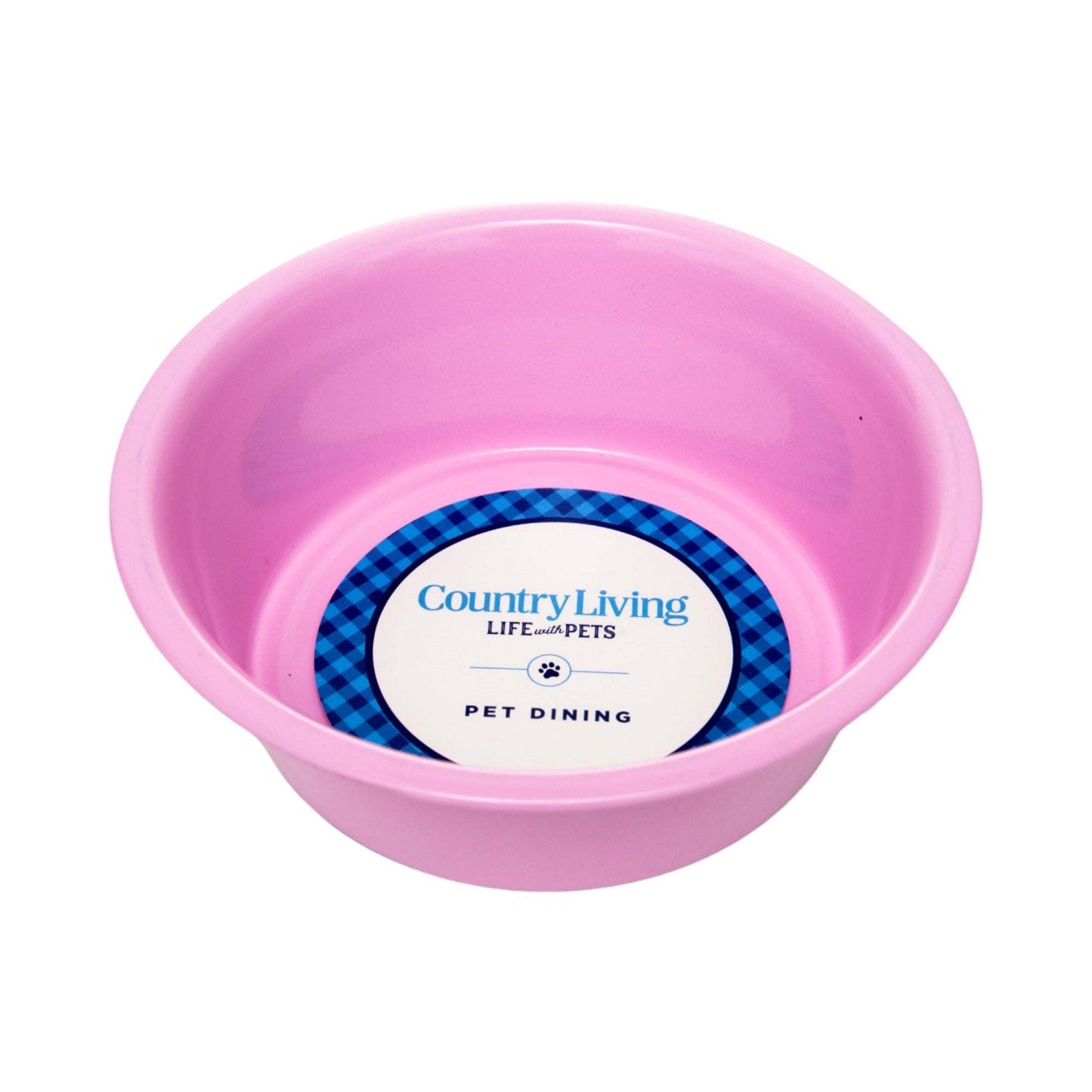 Country Living Set of 2 Coated Stainless Steel Heavy Dog Bowls pink non-slip medium large breed durable pet dining bowl