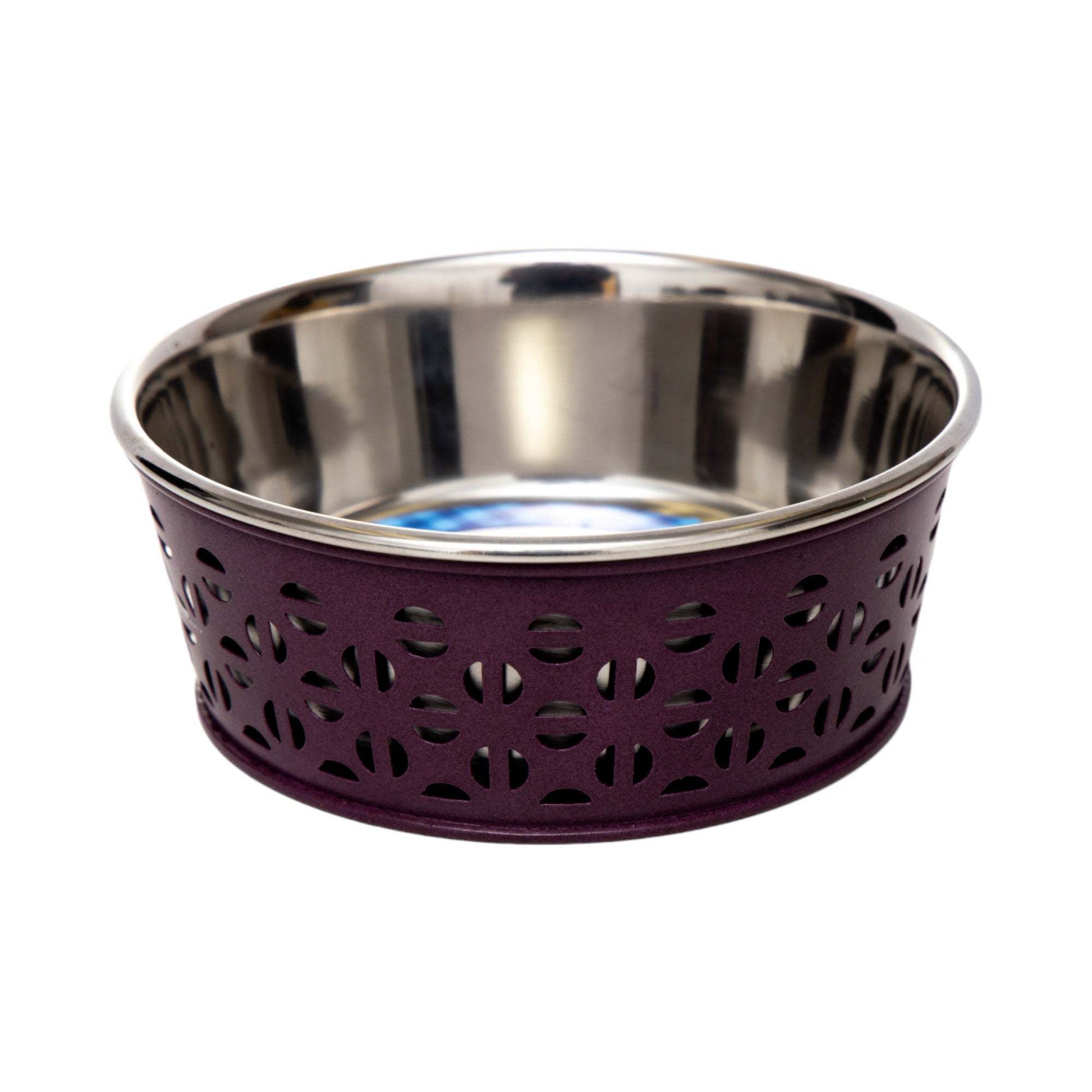 Country Living Set of 2 Stainless Steel Dog Bowls – Farmhouse Style