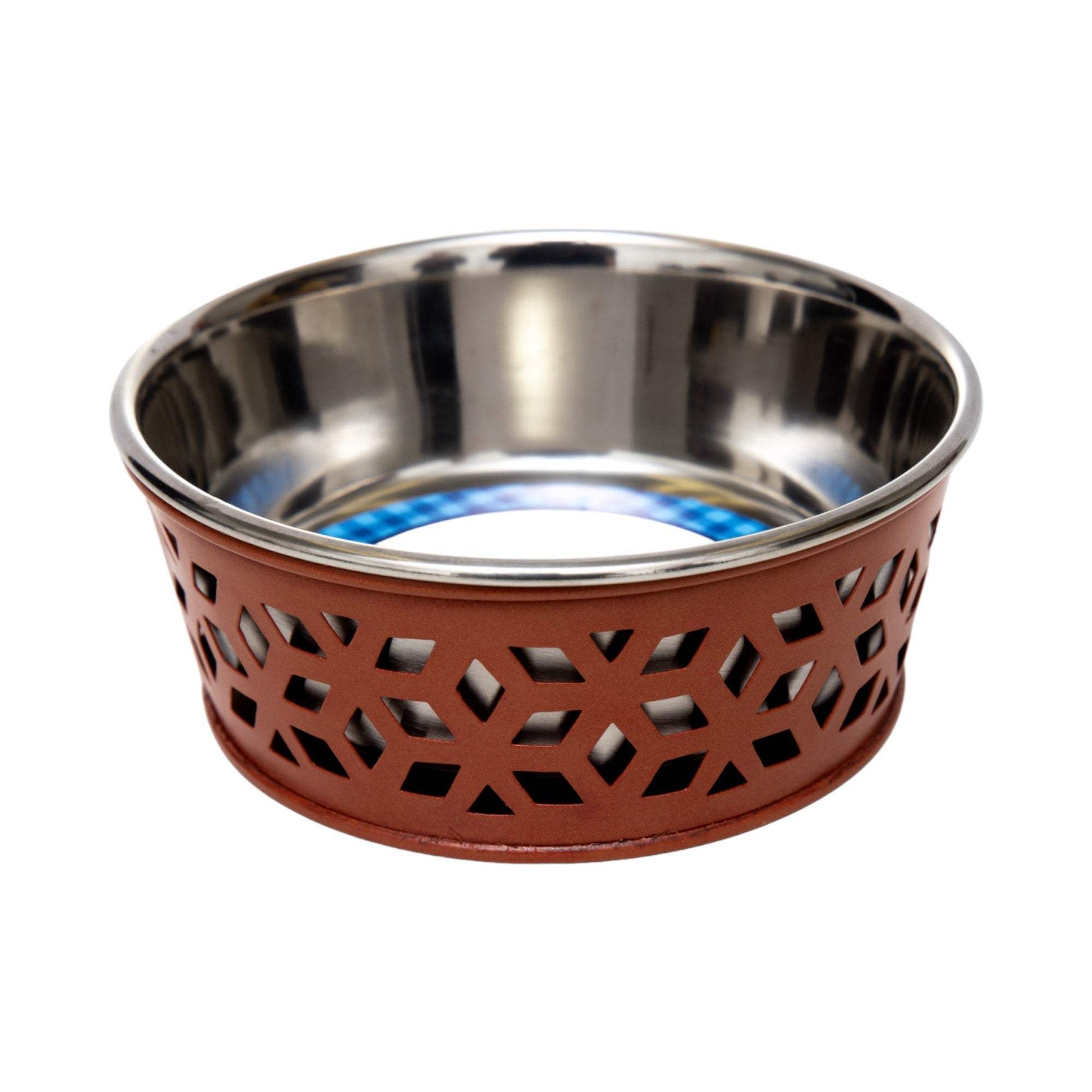 Country Living Set of 2 Stainless Steel Dog Bowls – Farmhouse Style