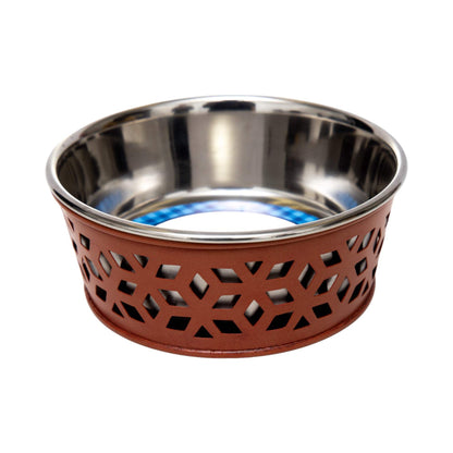 Country Living Set of 2 Stainless Steel Dog Bowls – Farmhouse Style