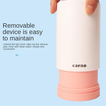 Portable paw cleaner with removable silicone pad for easy cleaning and maintenance