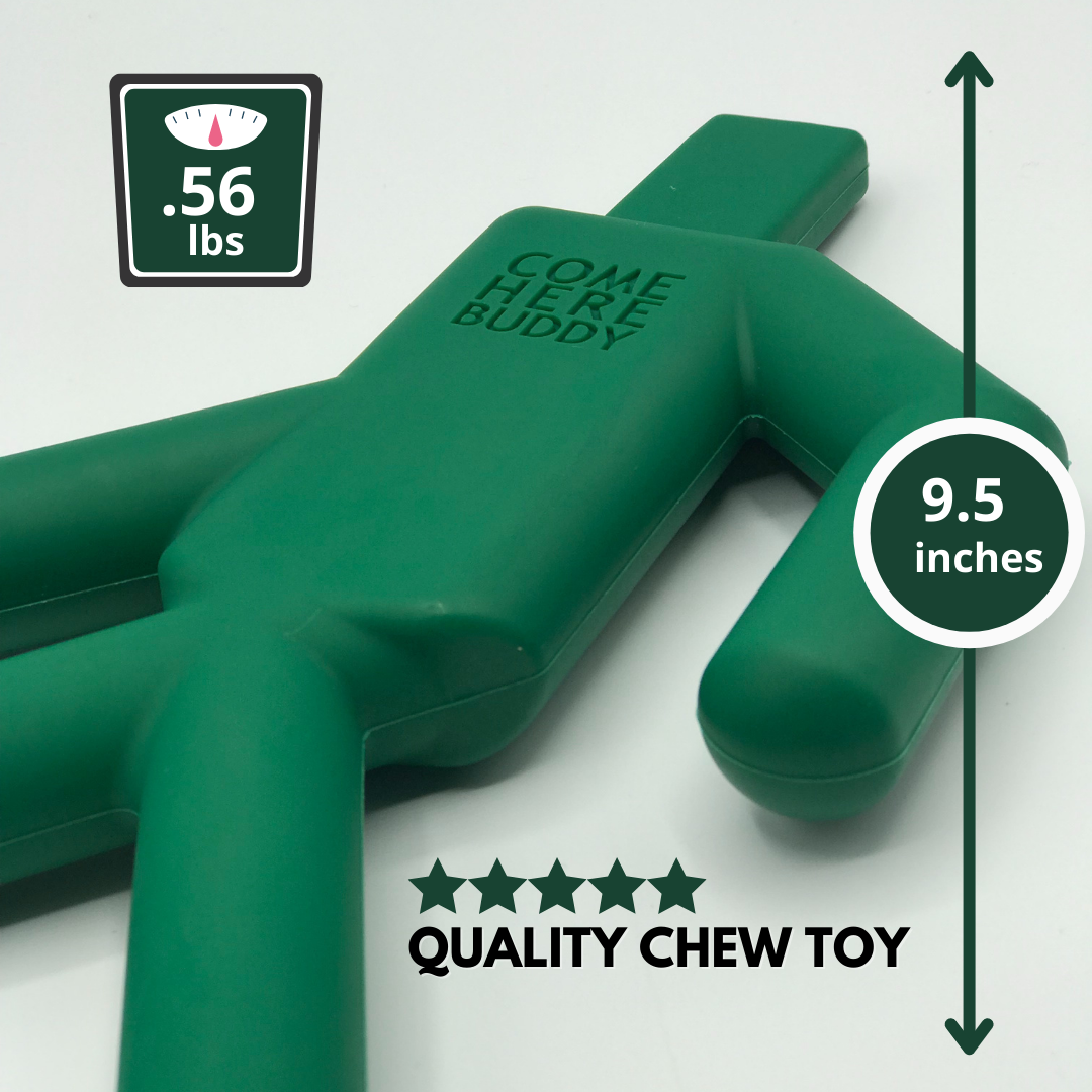 Durable natural rubber dog chew toy safe for all breeds and ages