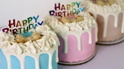 Dog Cakes | Dog Birthday Cakes | 4 Inch Drip Cake