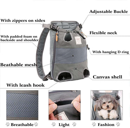 Cat Dog Carrier Backpack - Front-Facing Backpack for Small & Medium Dogs