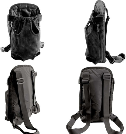 Adjustable pet carrier backpack with breathable mesh for small dogs and cats under 15LB, ideal for travel and outdoor activities