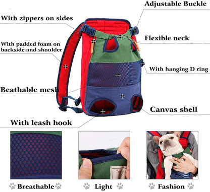 Cat Dog Carrier Backpack - Front-Facing Backpack for Small & Medium Dogs