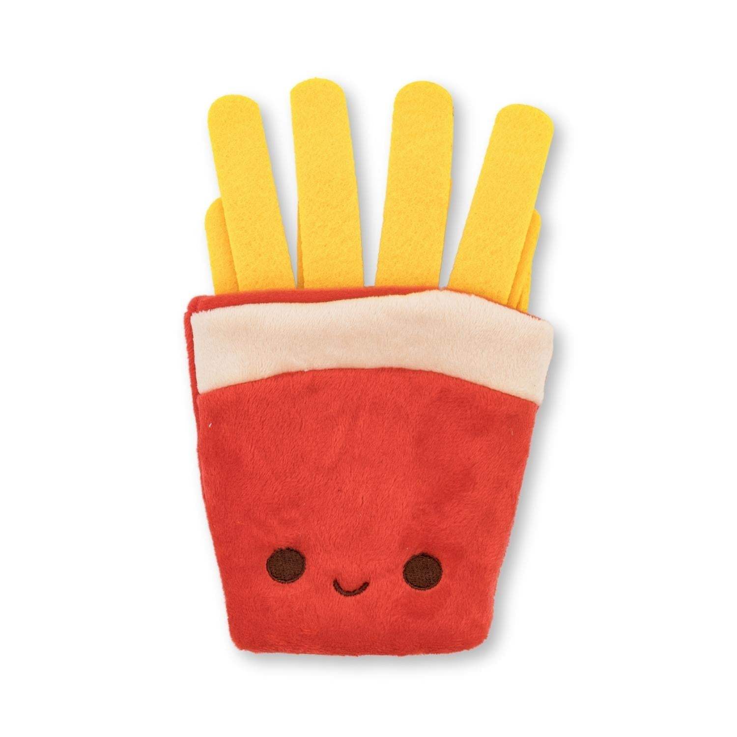Cola & Fries Plush Dog Toy featuring crinkle paper and squeaker for interactive play