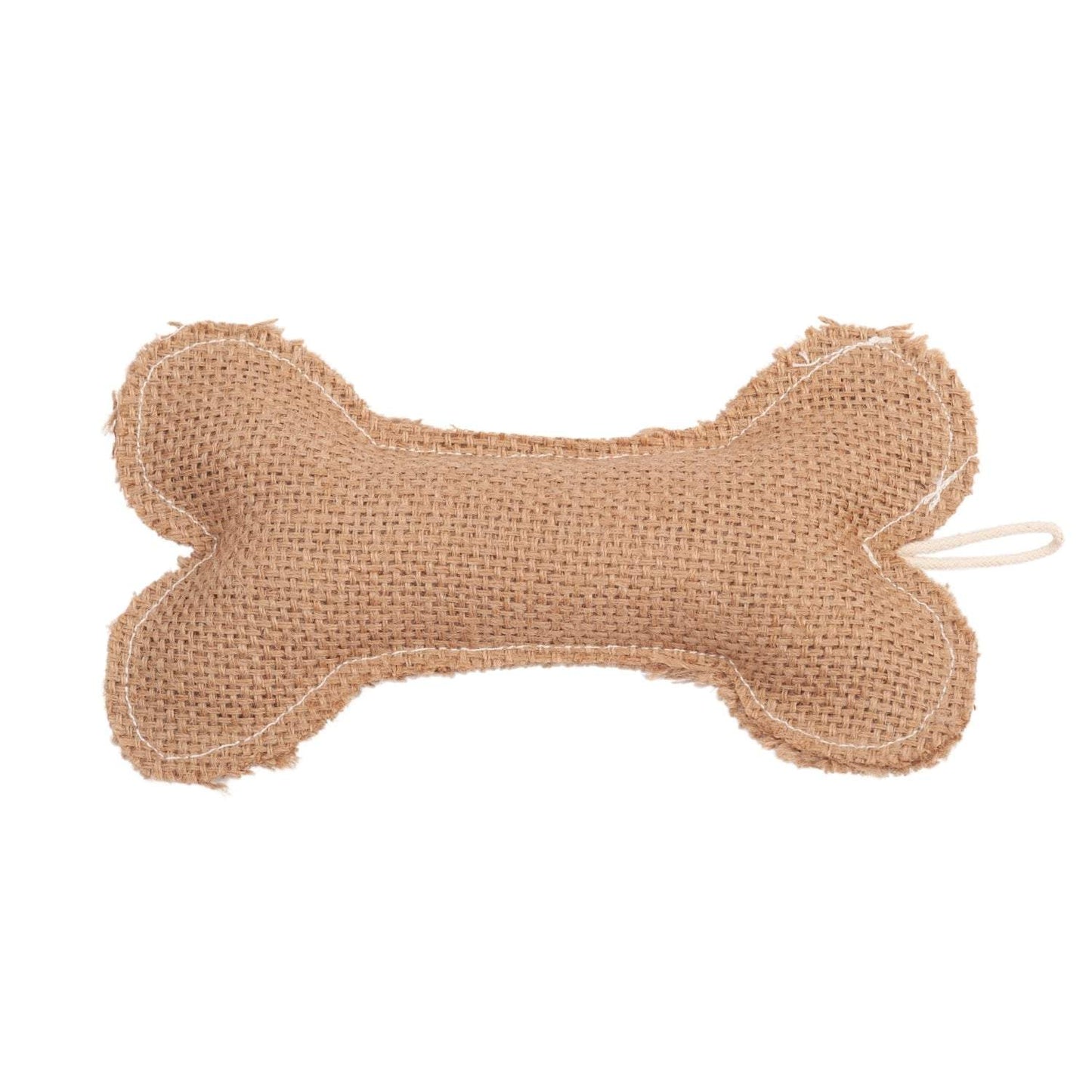 Country Living Jean Leather-Jute durable bone-shaped dog chew toy made of natural jute and jean leather