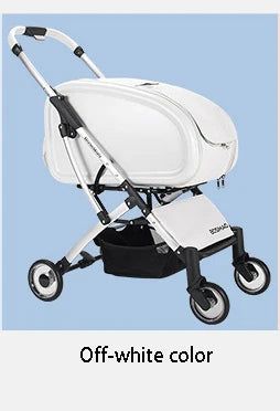 Lightweight foldable four-wheeled cart for small to medium pet dogs and cats in transparent white and pink colors