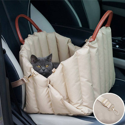 Light khaki pet nest travel cat and dog nest cage mat handbag for winter warmth