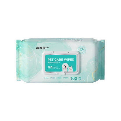 Pet wet wipes for cats and dogs eye cleaning, extra large and thick, 100 sheets pack