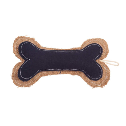 Country Living Jean Leather-Jute durable bone-shaped dog chew toy for small to medium breeds