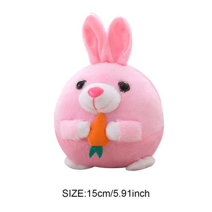 Electronic pet dog toy plush bouncing ball with music vibration and squeaker for interactive chewing and play