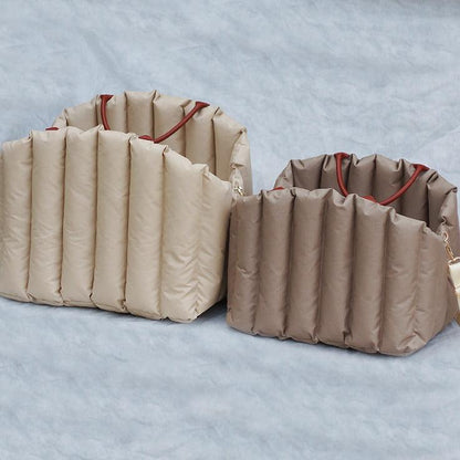 Light khaki pet nest travel cat and dog nest cage mat handbag for winter warmth