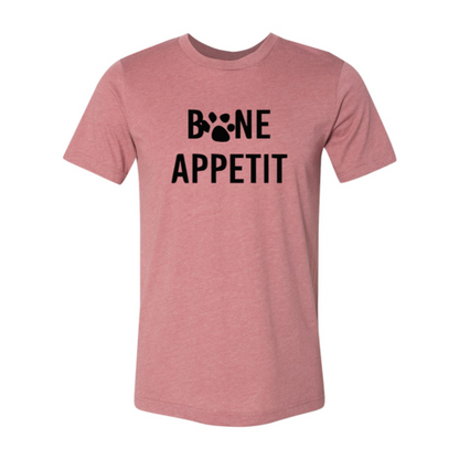 Bone Appetit T-Shirt in soft ring spun cotton with paw print design and comfortable retail fit