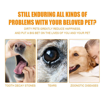 Pet dental gloves for effective pet teeth cleaning and tartar removal