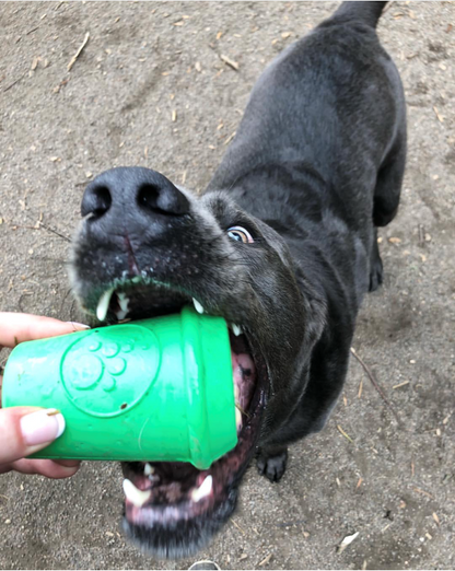 Coffee Cup eDispener Durable Rubber Chew Toy and Dog Treat Dispenser