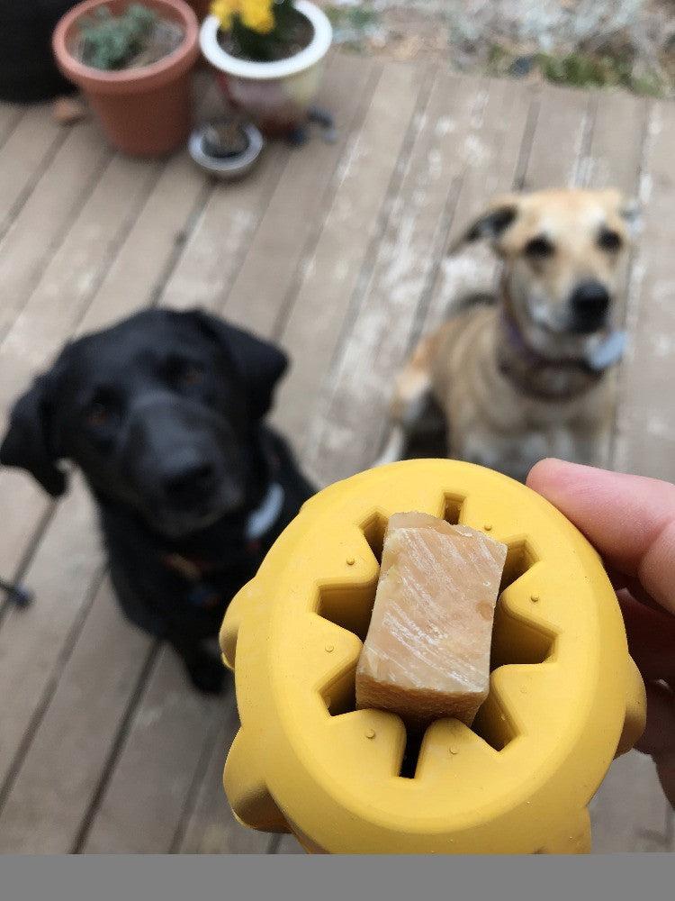 Gear eDispener Durable Rubber Treat Holder, USA Made Chew Toy for Dogs