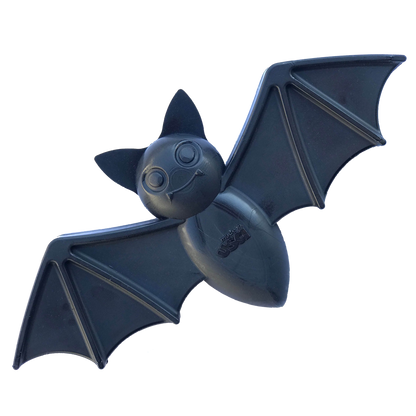 Vampire Bat Nylon Dog Chew Toy for aggressive chewers, durable black bat-shaped chew toy made in USA, FDA compliant