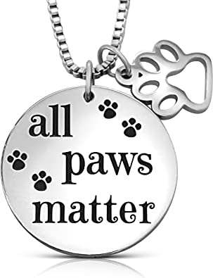 All Paws Matter Pendant Necklace- Pet Rescue Jewelry for Animal Lovers