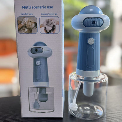 Blue automatic pet cleaning bathing foaming machine for cat and dog bubble bath