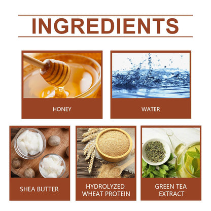 Shampoo for dogs with honey, shea butter, hydrolyzed wheat protein, and green tea for gentle cleansing and skin protection